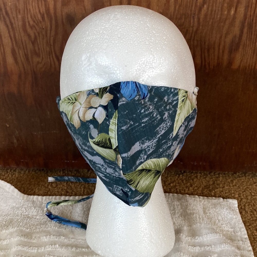Hawaiian print face mask #3